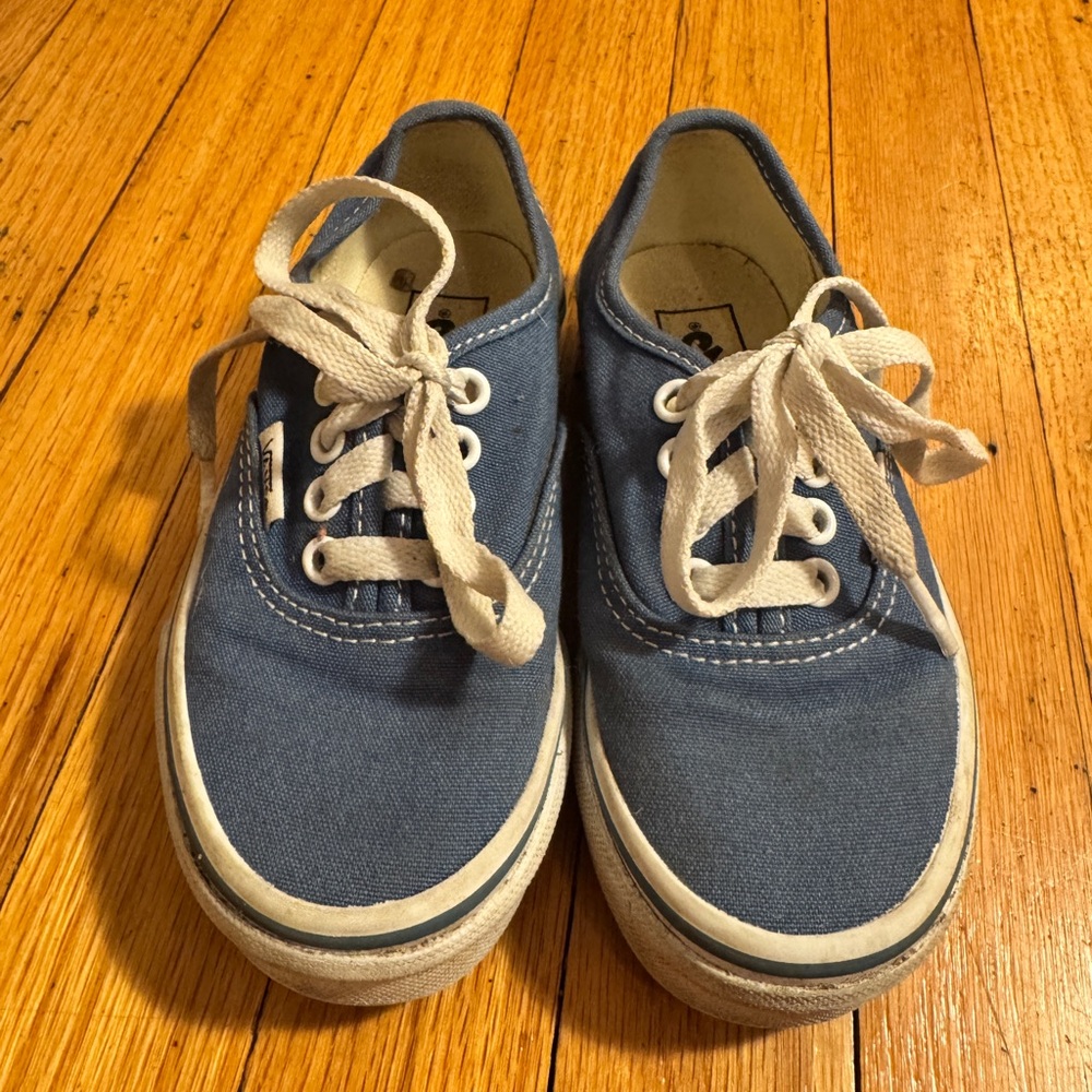 Kids Vans Blue Canvas Shoes